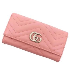 SOLD🚫 GUCCI GG Marmont continental wallet Leather Pink